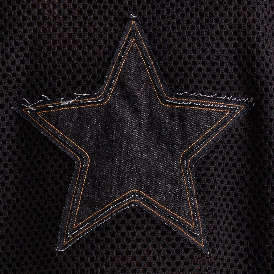 Andersson Bell Star Patch Mesh T-Shirts Black ATB1295M