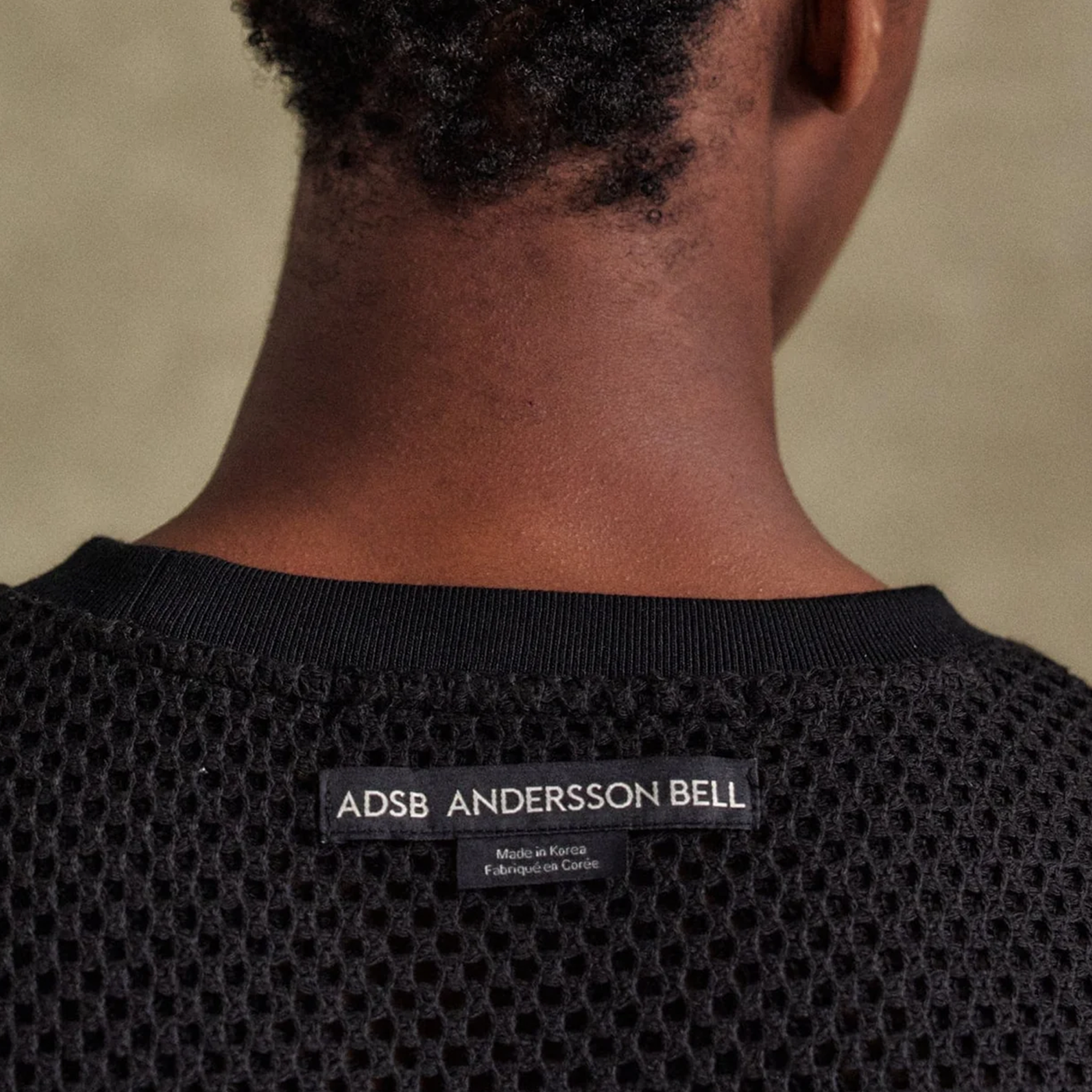 Andersson Bell Star Patch Mesh T-Shirts Black ATB1295M
