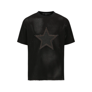 Andersson Bell Star Patch Mesh T-Shirts Black ATB1295M