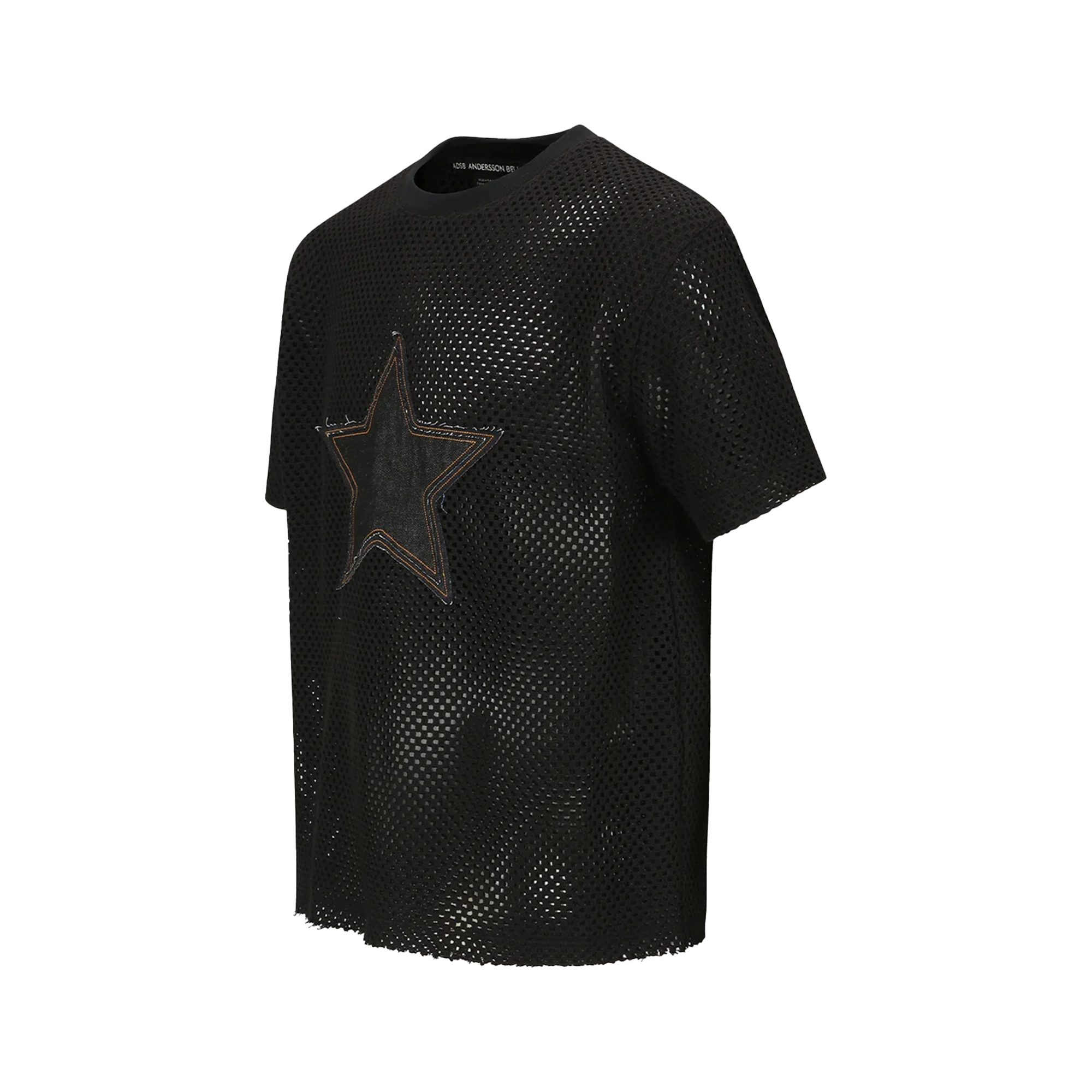 Andersson Bell Star Patch Mesh T-Shirts Black ATB1295M
