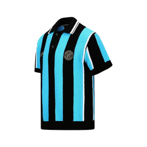 Andersson Bell Stripe Soccer Polo Sweater Black/Blue ATB1325M