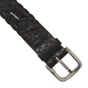 thisisneverthat Leather Mesh Belt Black
