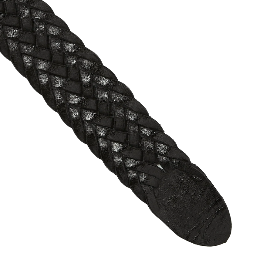 thisisneverthat Leather Mesh Belt Black