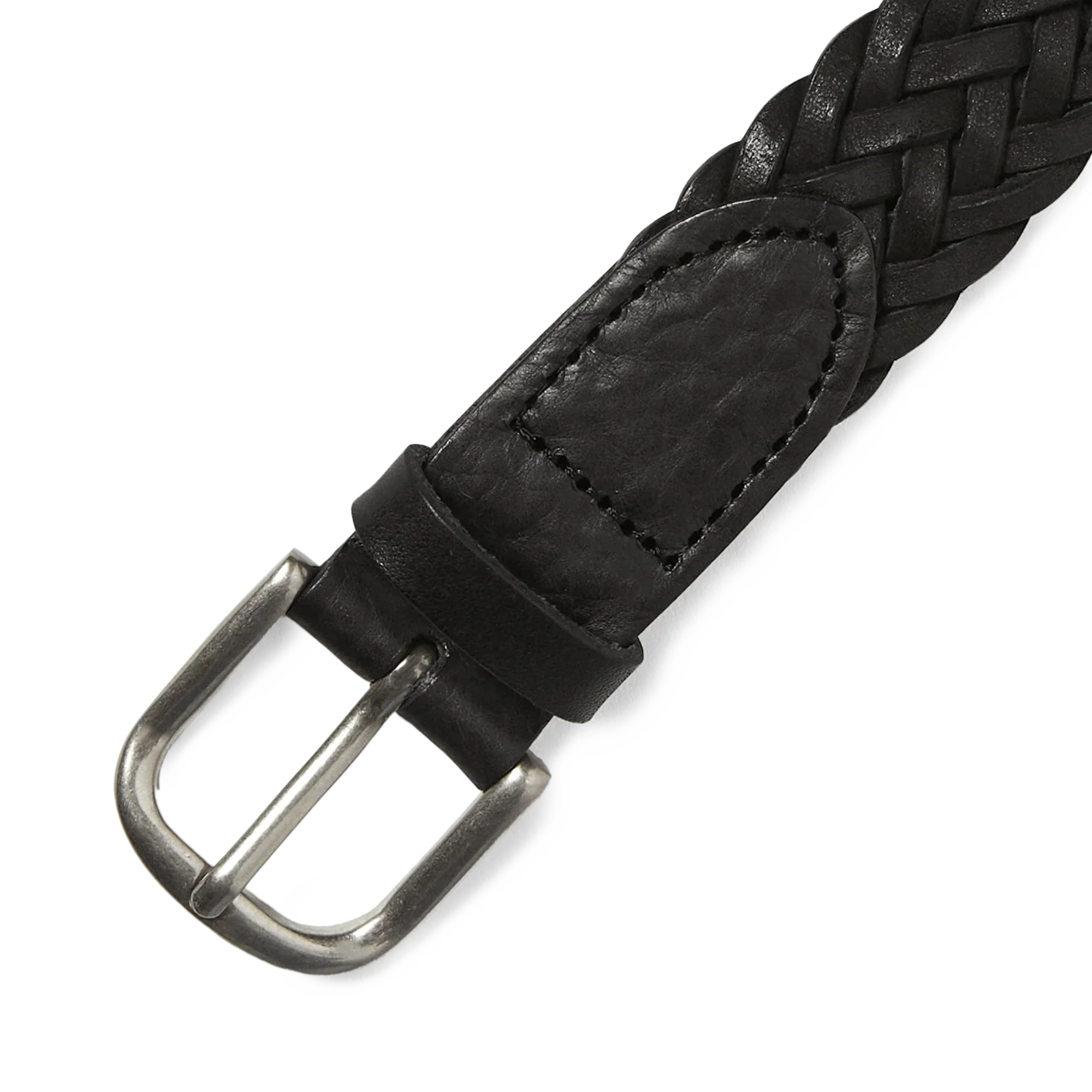 thisisneverthat Leather Mesh Belt Black