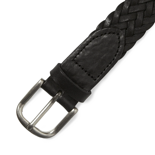 thisisneverthat Leather Mesh Belt Black