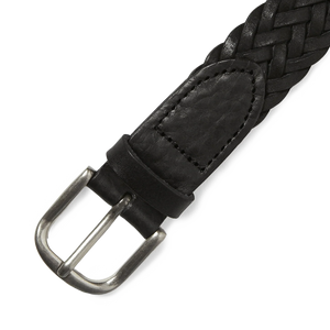 thisisneverthat Leather Mesh Belt Black