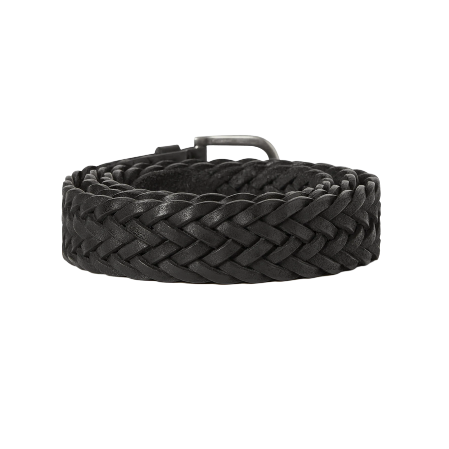 thisisneverthat Leather Mesh Belt Black