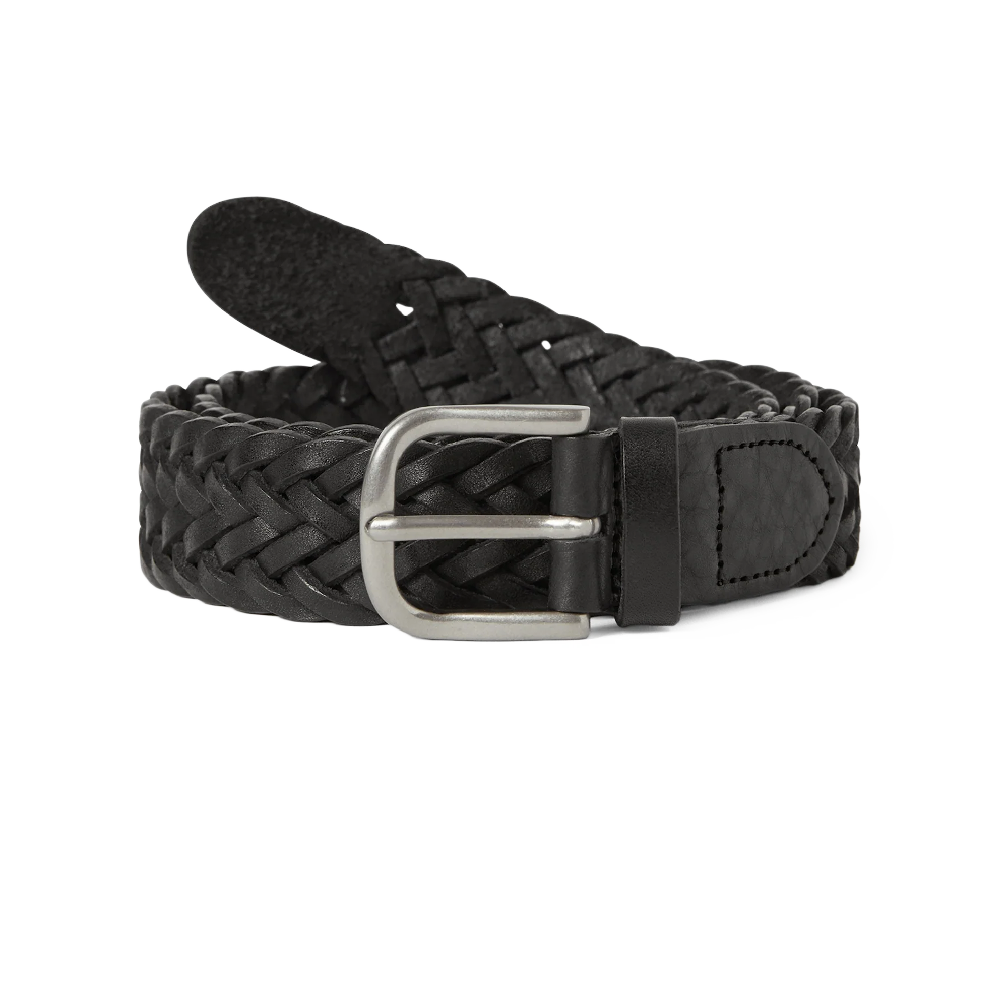 thisisneverthat Leather Mesh Belt Black