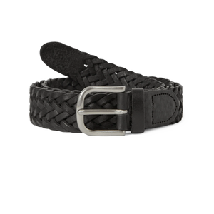 thisisneverthat Leather Mesh Belt Black