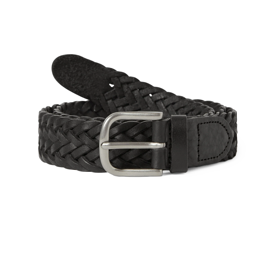 thisisneverthat Leather Mesh Belt Black