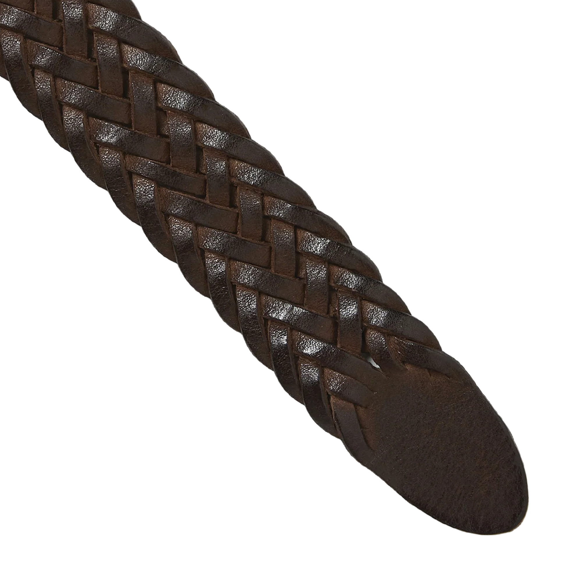 thisisneverthat Leather Mesh Belt Brown