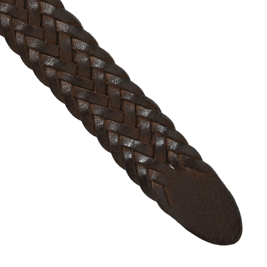 thisisneverthat Leather Mesh Belt Brown