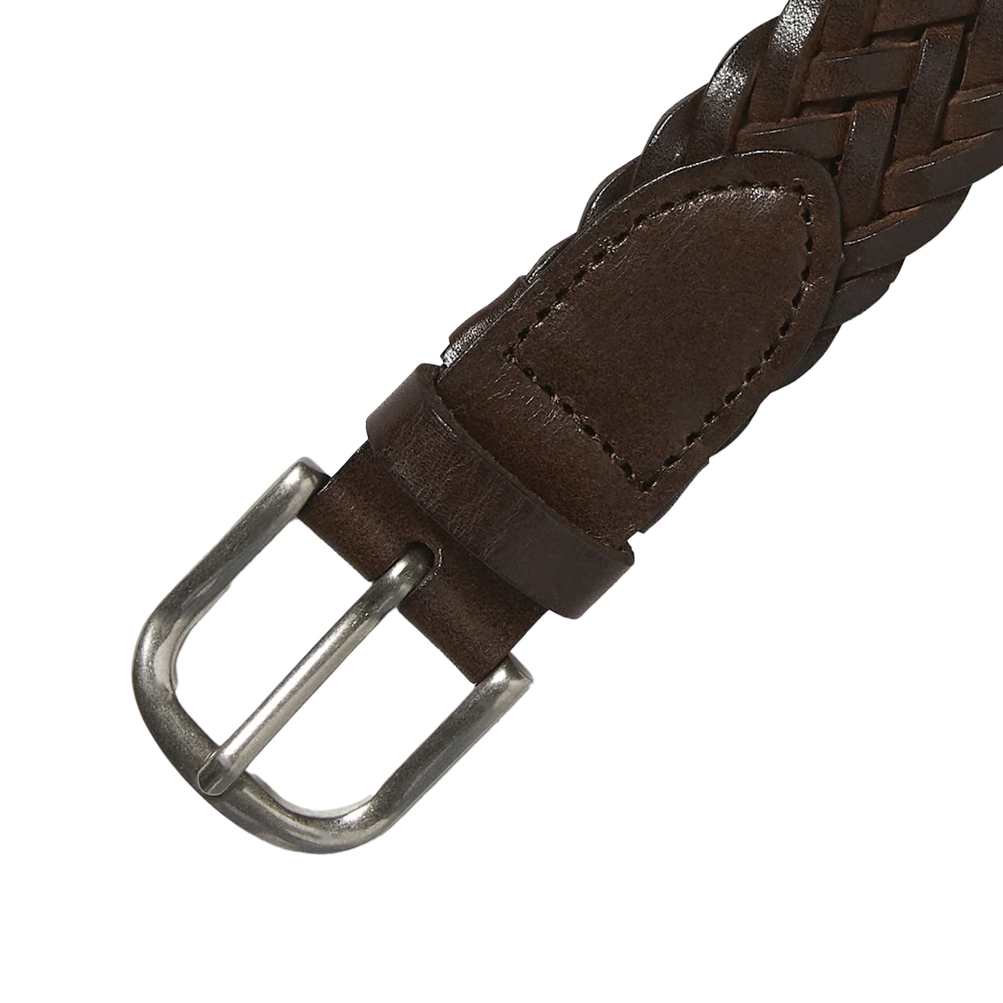 thisisneverthat Leather Mesh Belt Brown
