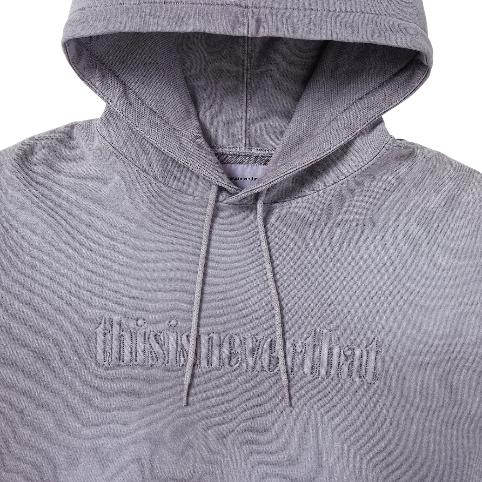thisisneverthat Overdyed Embroidery Hoodie Faded Purple