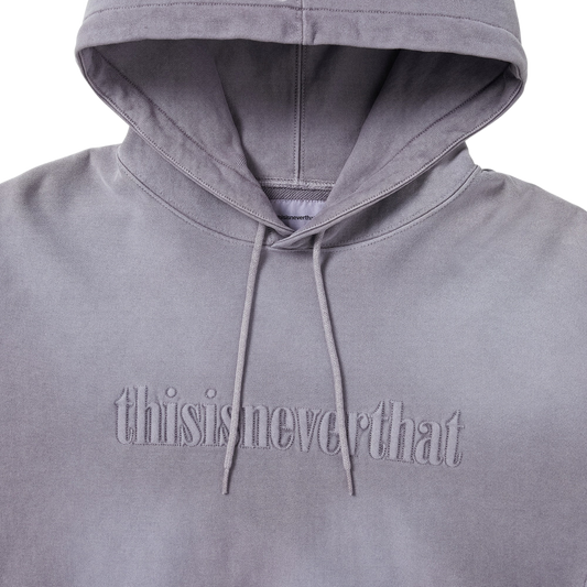 thisisneverthat Overdyed Embroidery Hoodie Faded Purple