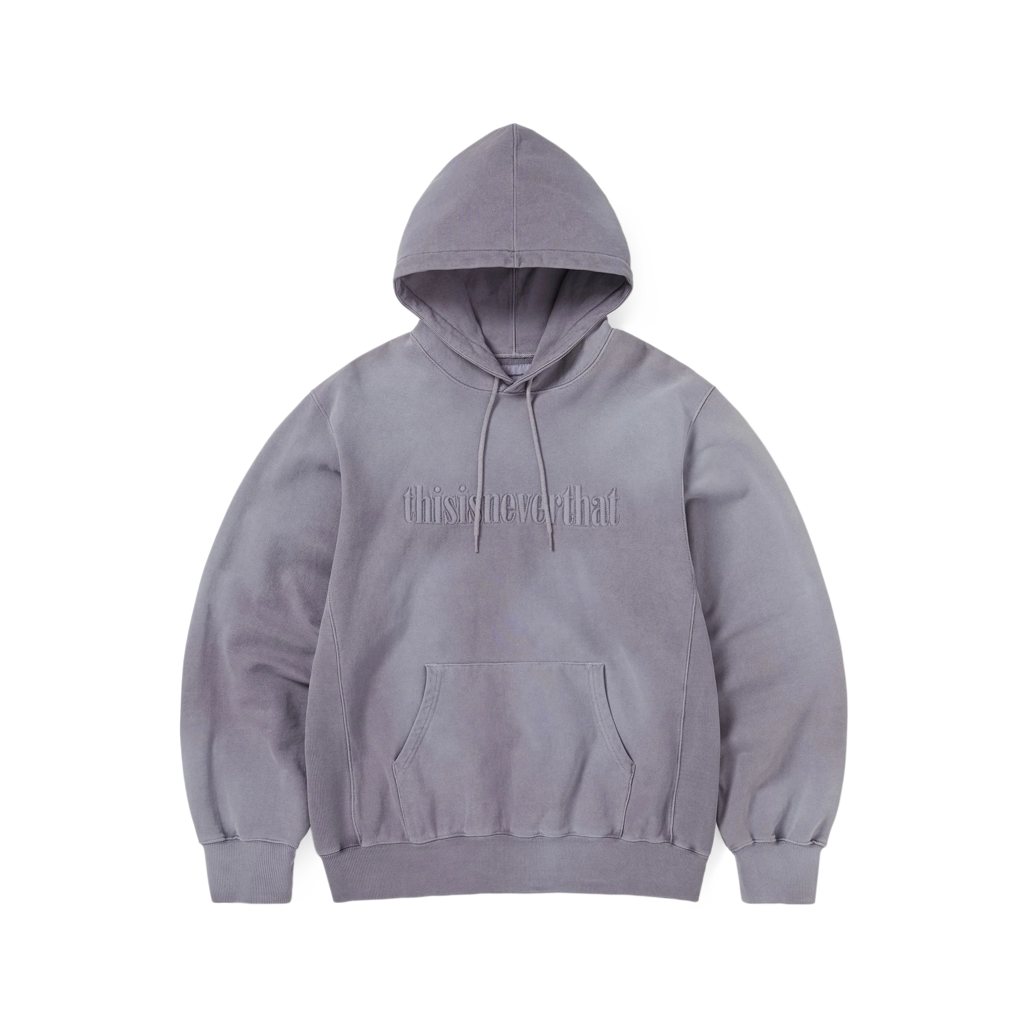 thisisneverthat Overdyed Embroidery Hoodie Faded Purple