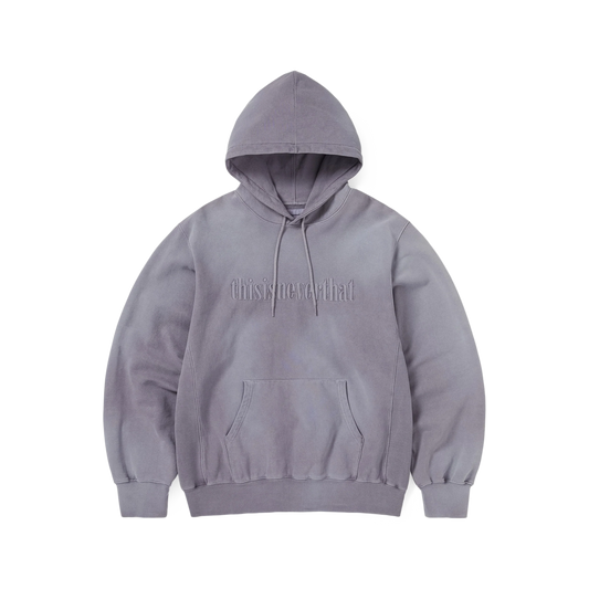 thisisneverthat Overdyed Embroidery Hoodie Faded Purple