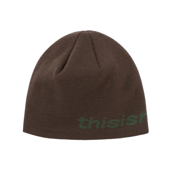 thisisneverthat SP-Logo No Cuff Beanie Brown