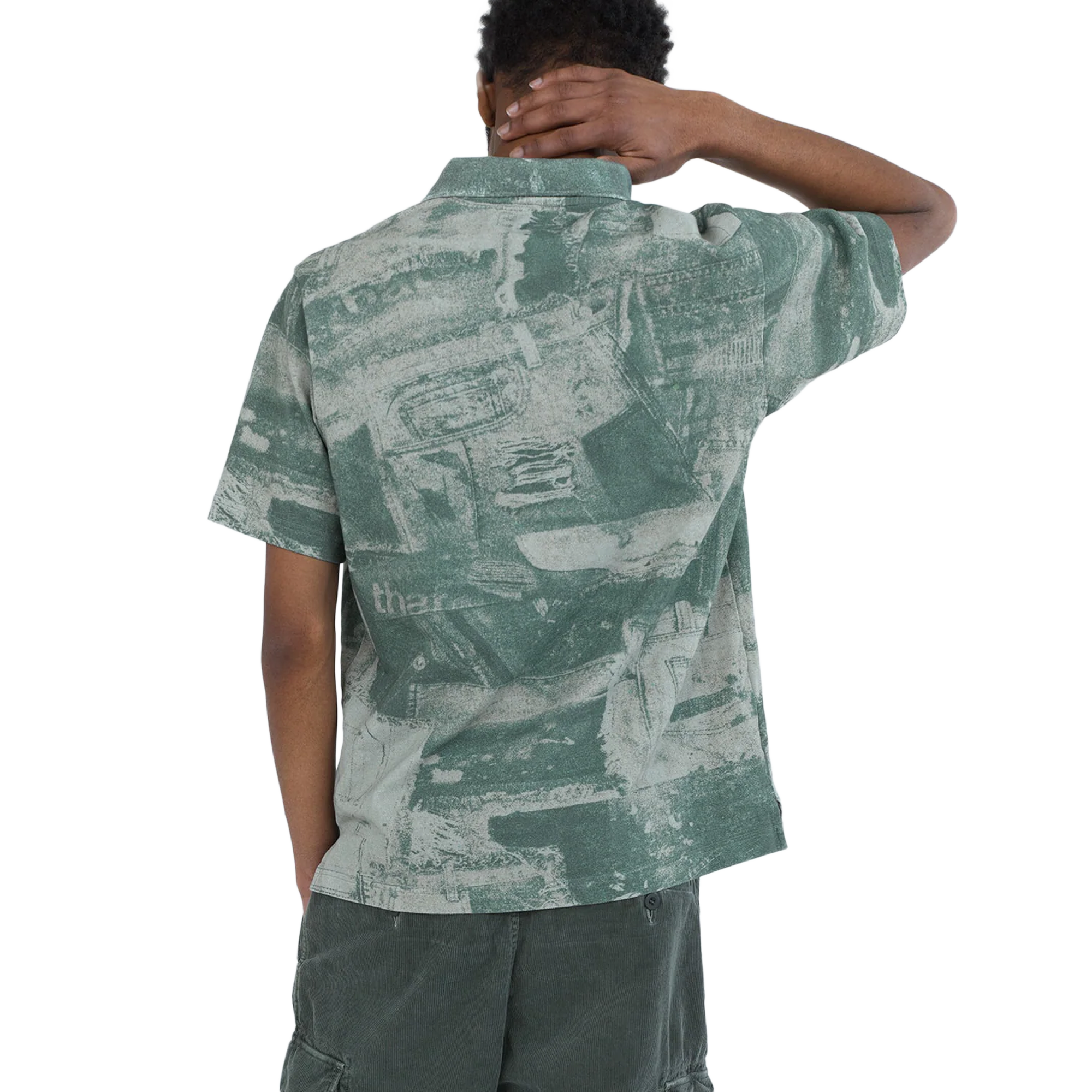 thisisneverthat T-Logo S/S Jersey Polo Denim Patchwork