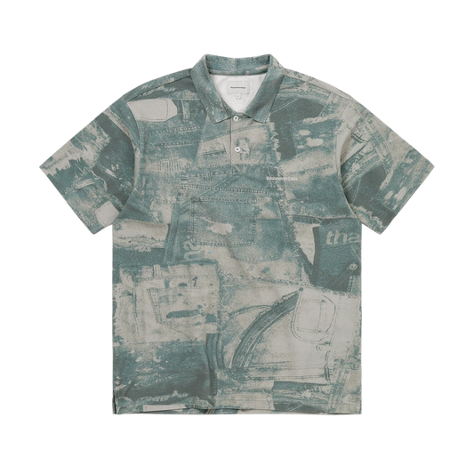 thisisneverthat T-Logo S/S Jersey Polo Denim Patchwork