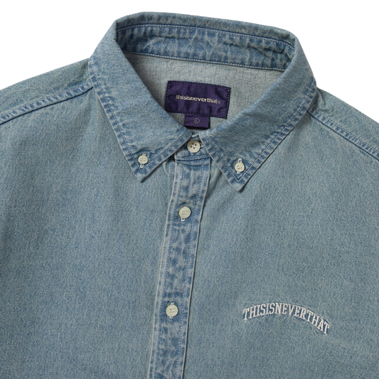 thisisneverthat Washed Denim Shirt Washed Blue