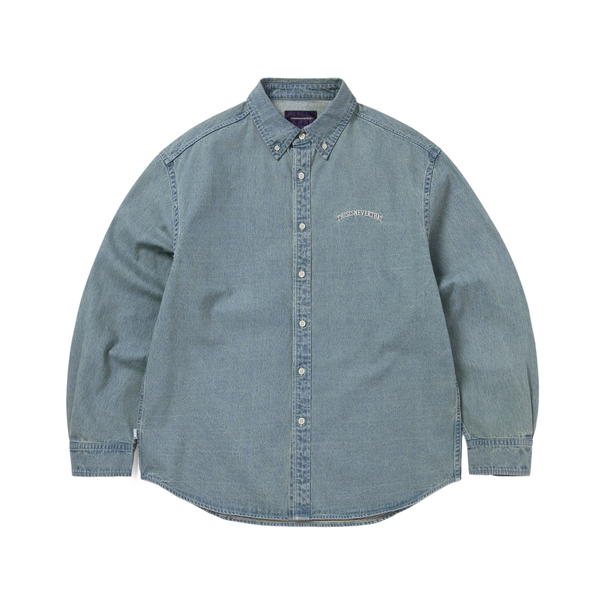 thisisneverthat Washed Denim Shirt Washed Blue