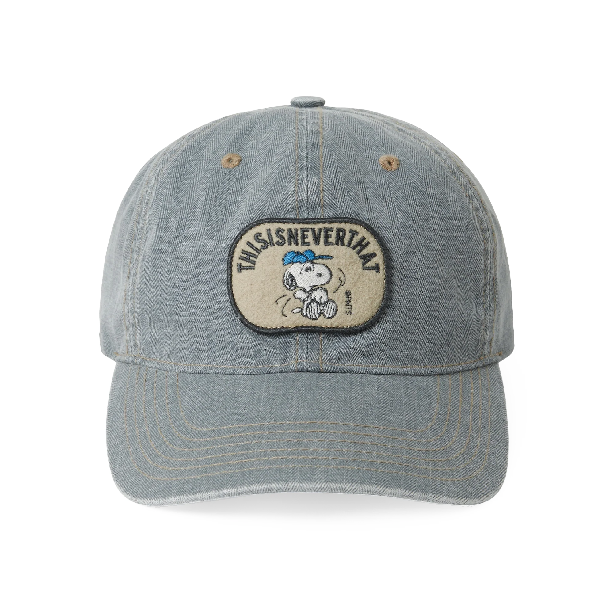 thisisneverthat x Peanuts HBT Washed Cap Faded Blue
