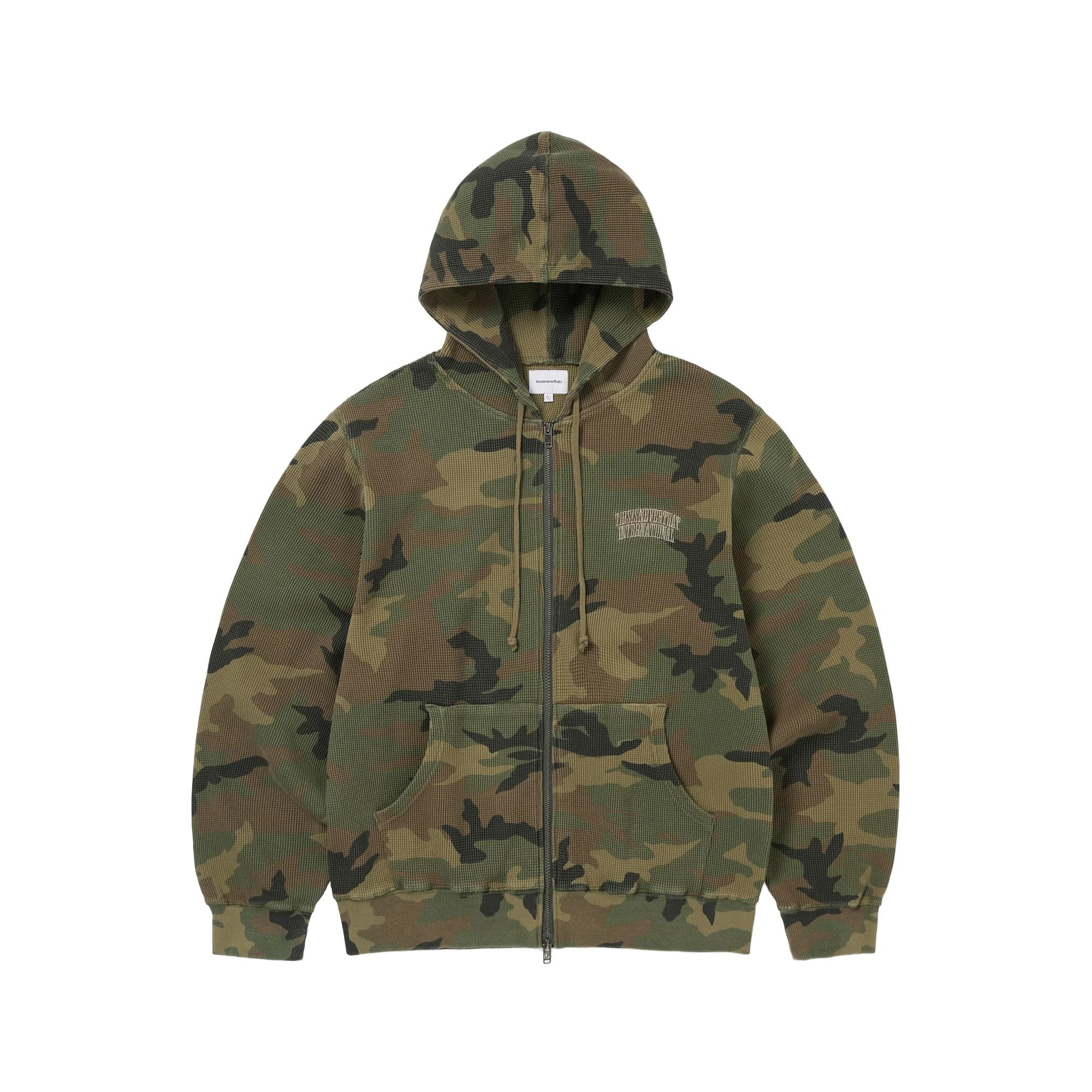 thisisneverthat Camouflage Thermal Zip Up Hoodie Camo