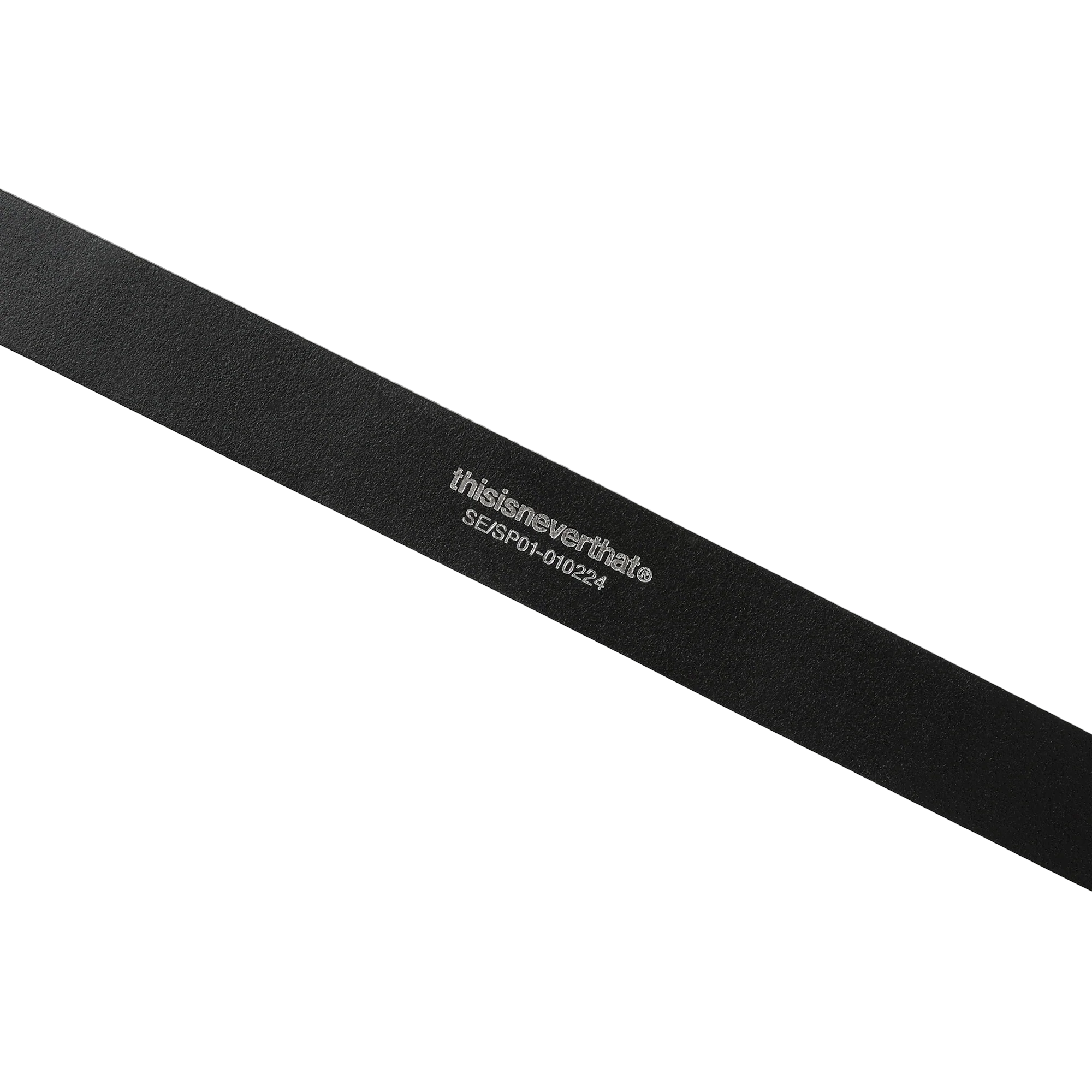 thisisneverthat Flat Buckle Leather Belt Black