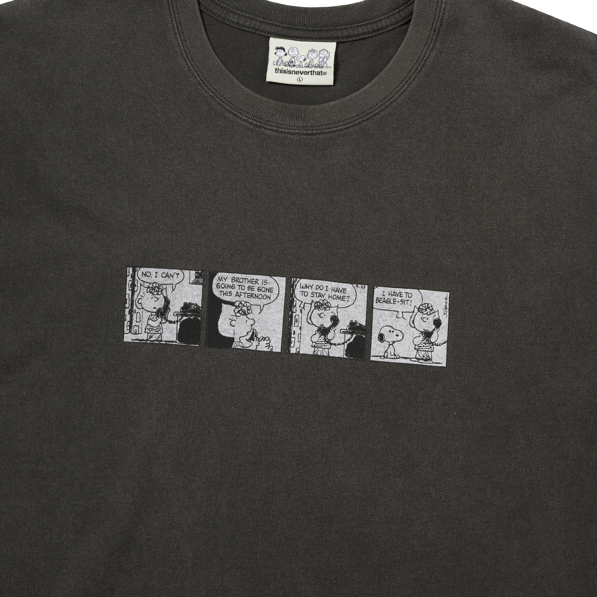 thisisneverthat x Peanuts Comic Strip T-Shirt Off Black