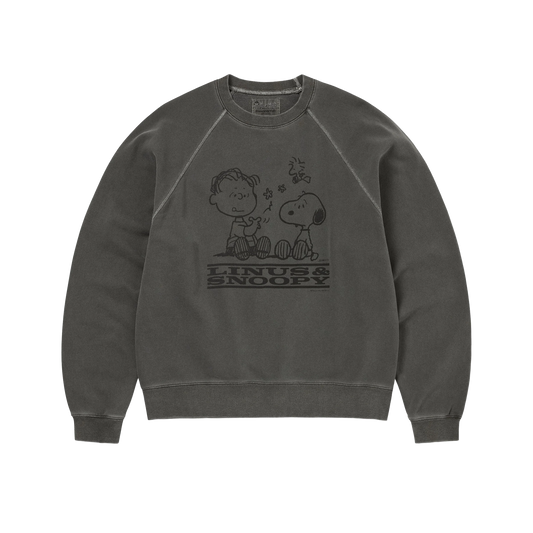 thisisneverthat x Peanuts Faded Crewneck Charcoal