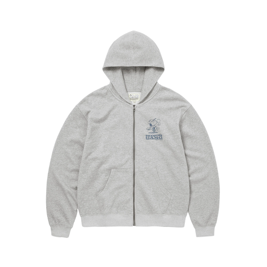 thisisneverthat x Peanuts Zip Up Hoodie Heather Grey