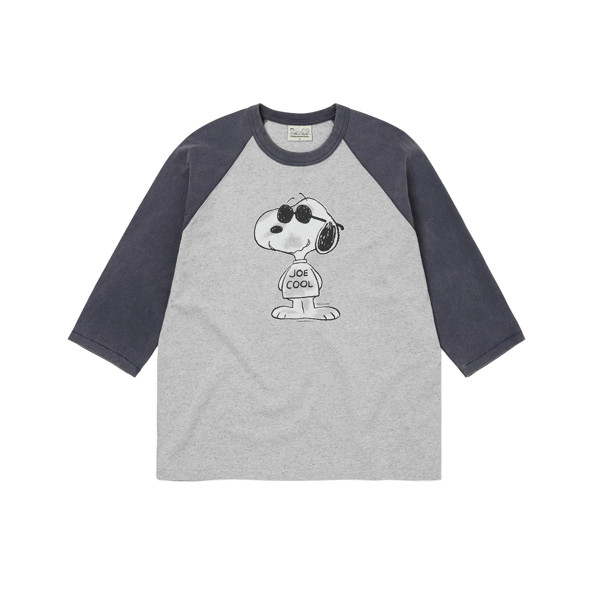 thisisneverthat x Peanuts Raglan 3/4 Sleeve T-Shirt Heather Grey