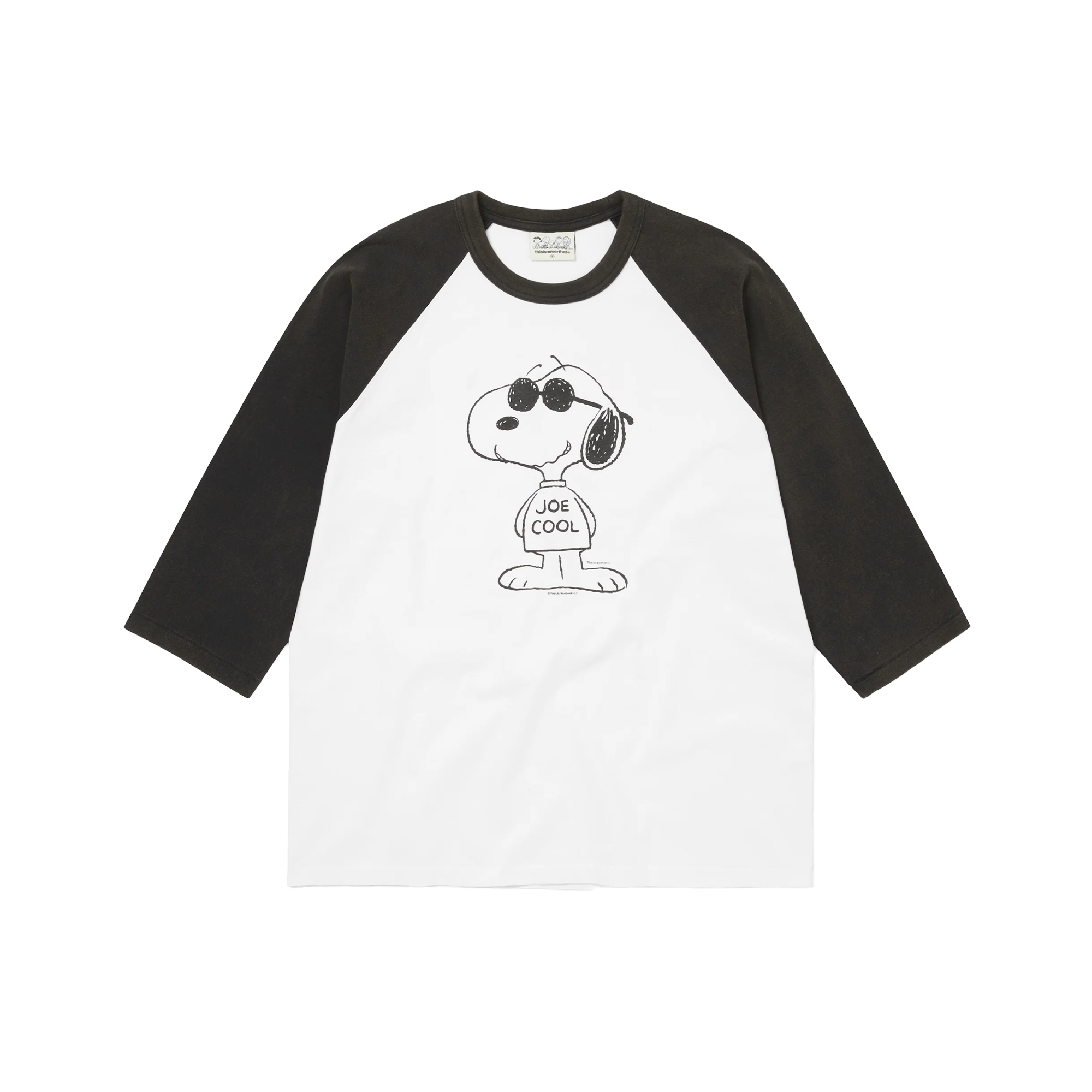 thisisneverthat x Peanuts Raglan 3/4 Sleeve T-Shirt White