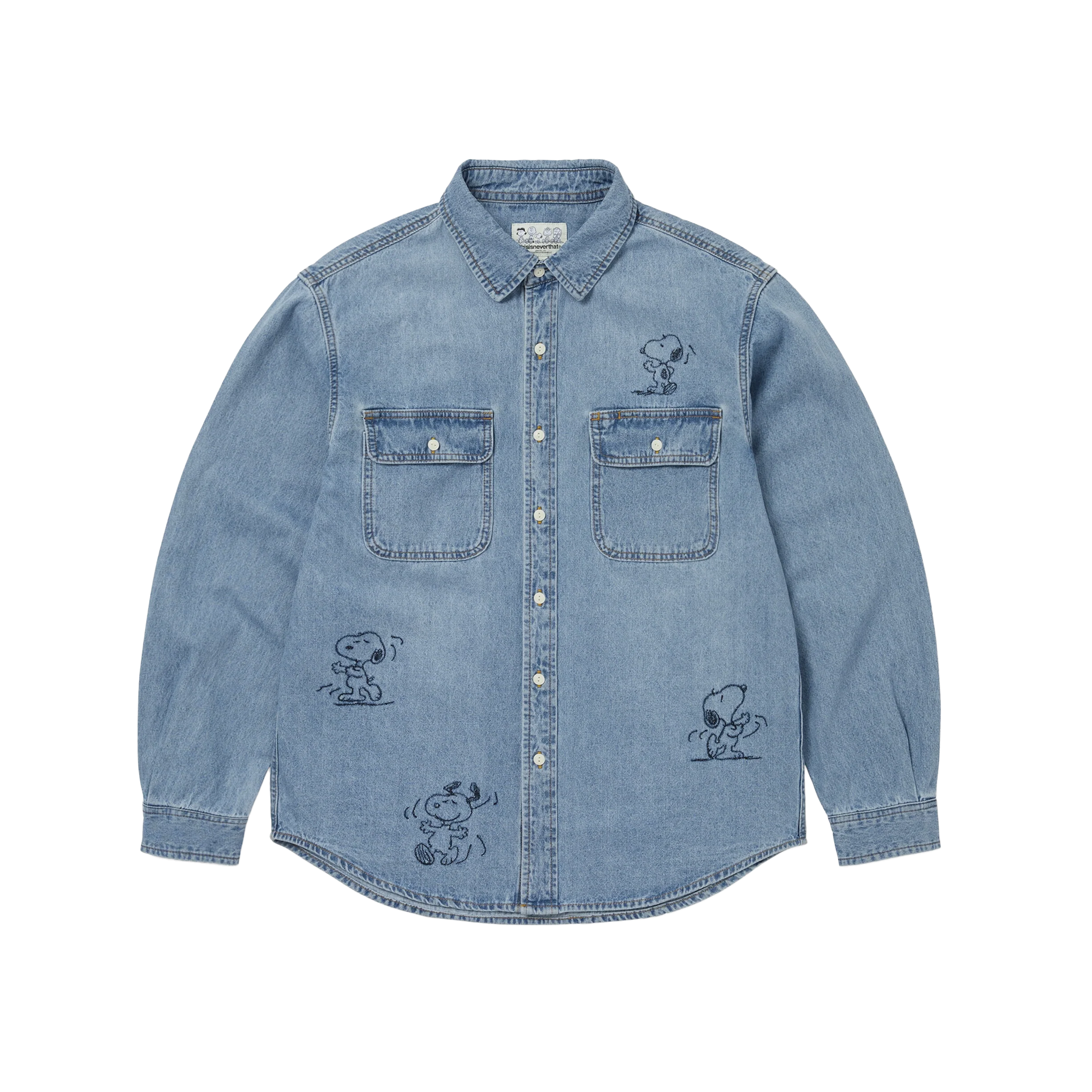 thisisneverthat x Peanuts Denim Shirt Blue