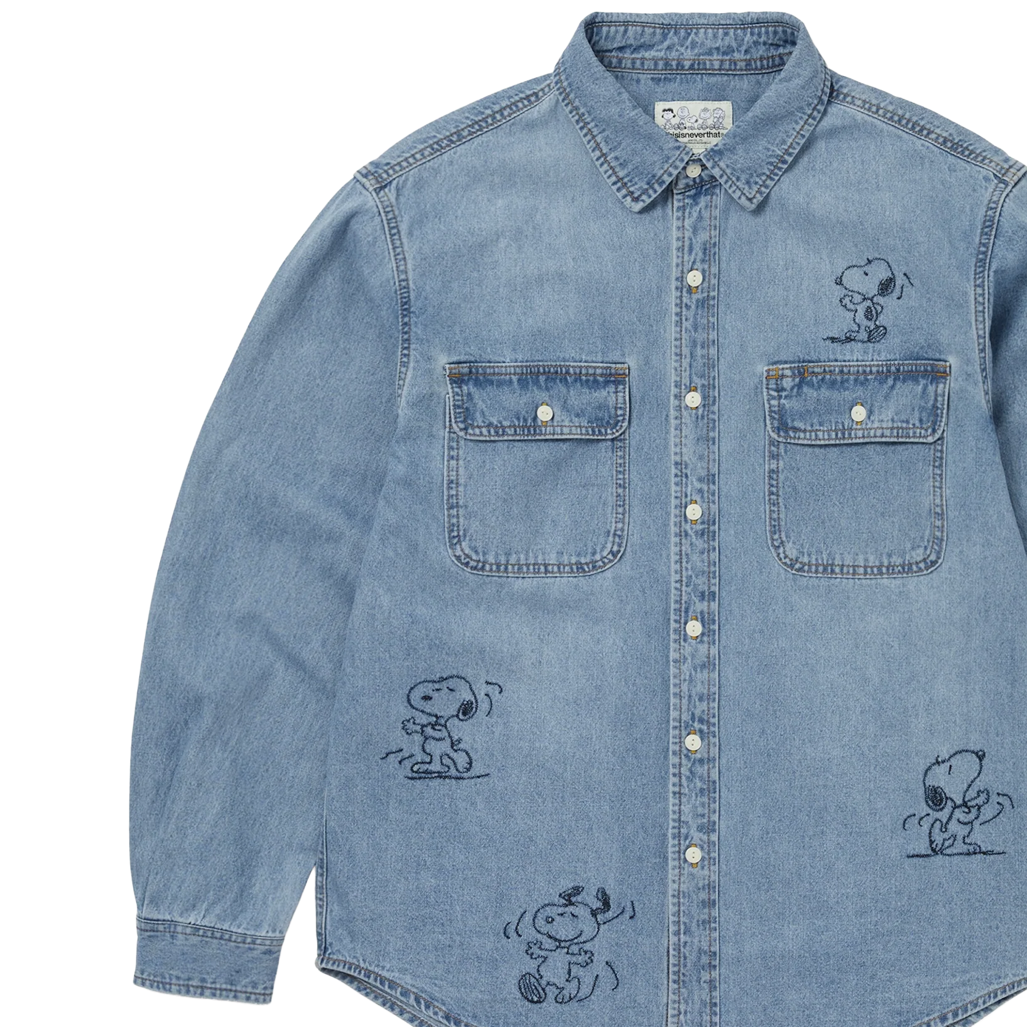 thisisneverthat x Peanuts Denim Shirt Blue
