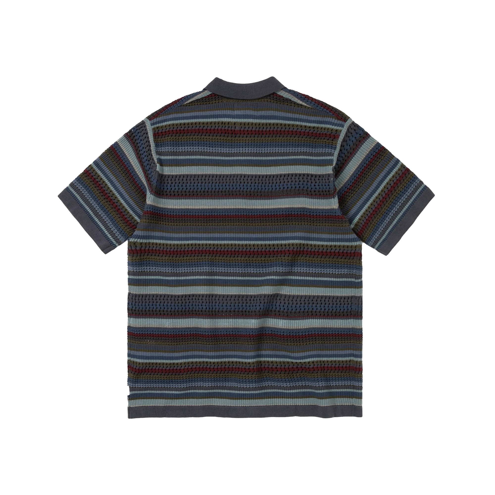 thisisneverthat Striped Knit Polo Dark Navy