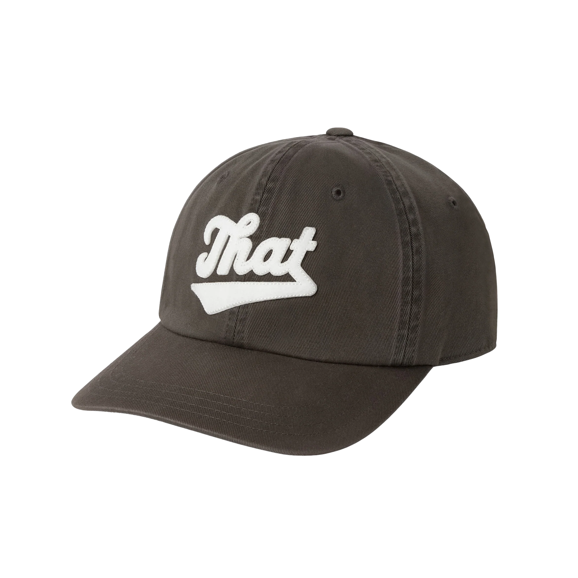 thisisneverthat Overdyed That Applique Cap Washed Black