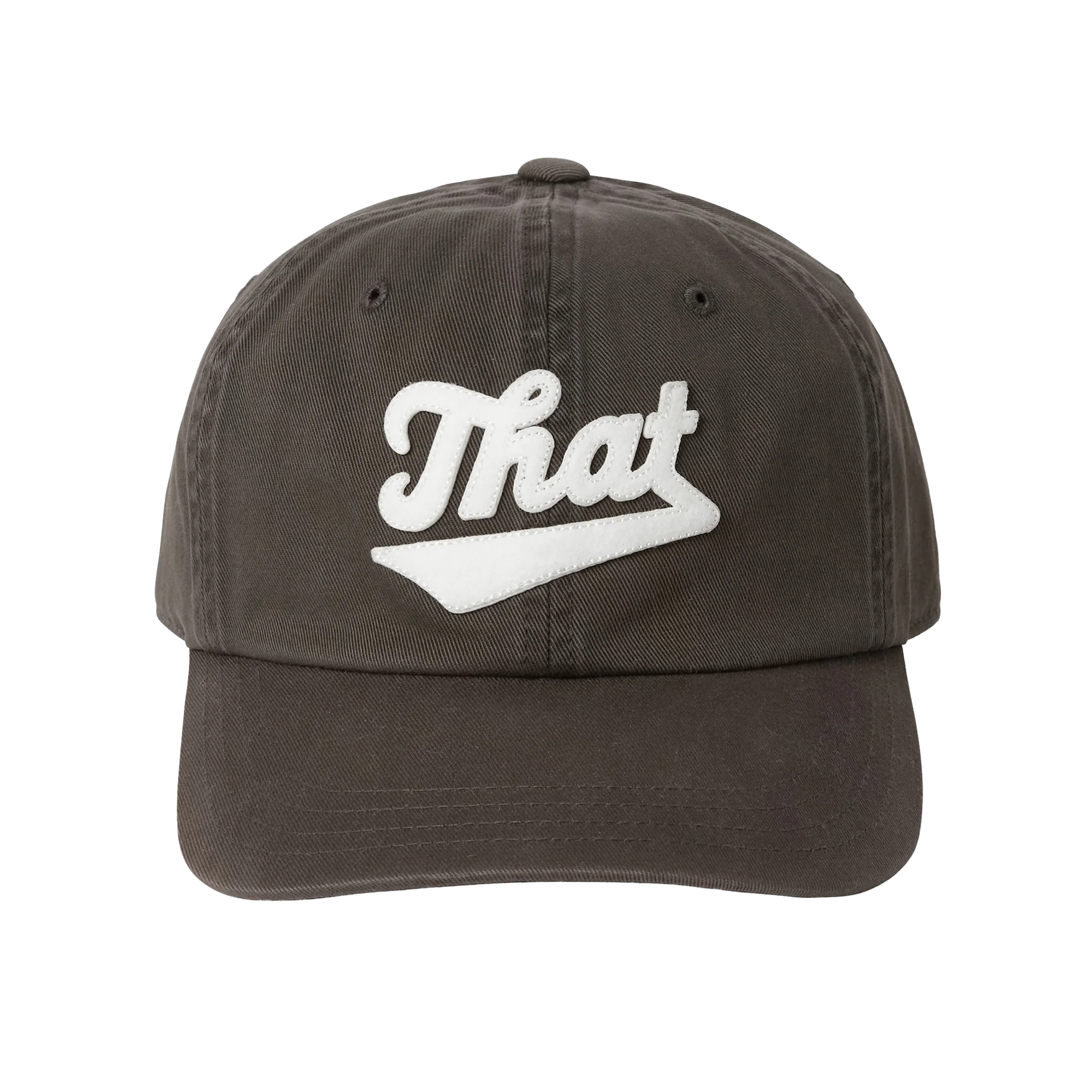 thisisneverthat Overdyed That Applique Cap Washed Black