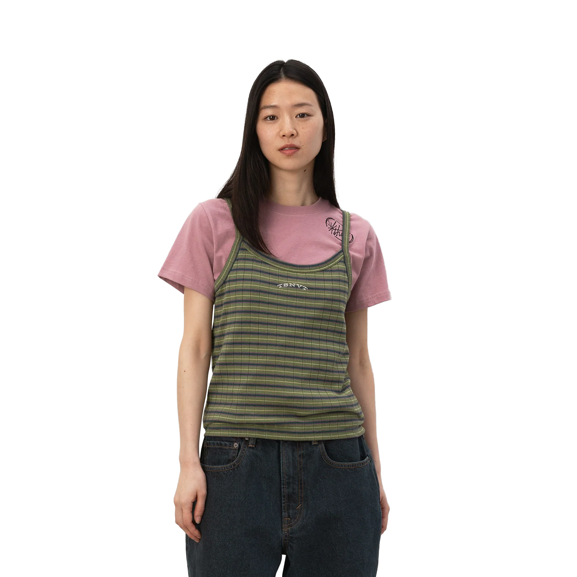 thisisneverthat Women's Striped Tank Top Green
