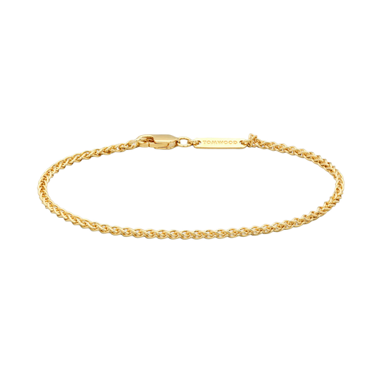 Tom Wood Spike Bracelet 18K Gold Plated 925 S. Silver