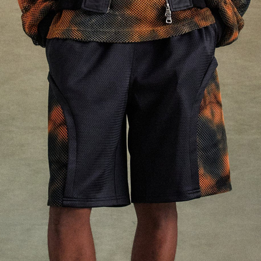 Andersson Bell Unisex Double Paneled Mesh Shorts Black APA817U