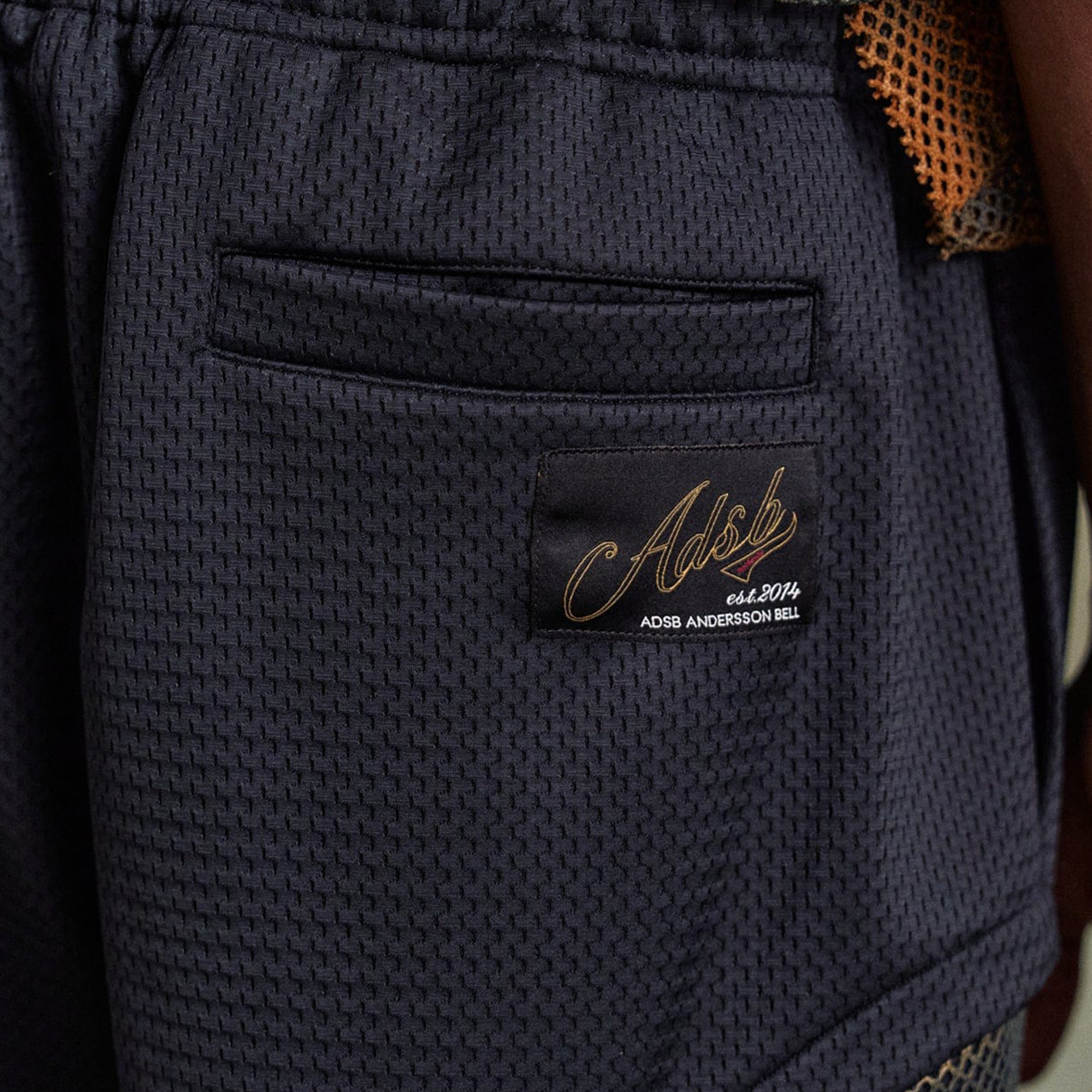 Andersson Bell Unisex Double Paneled Mesh Shorts Black APA817U