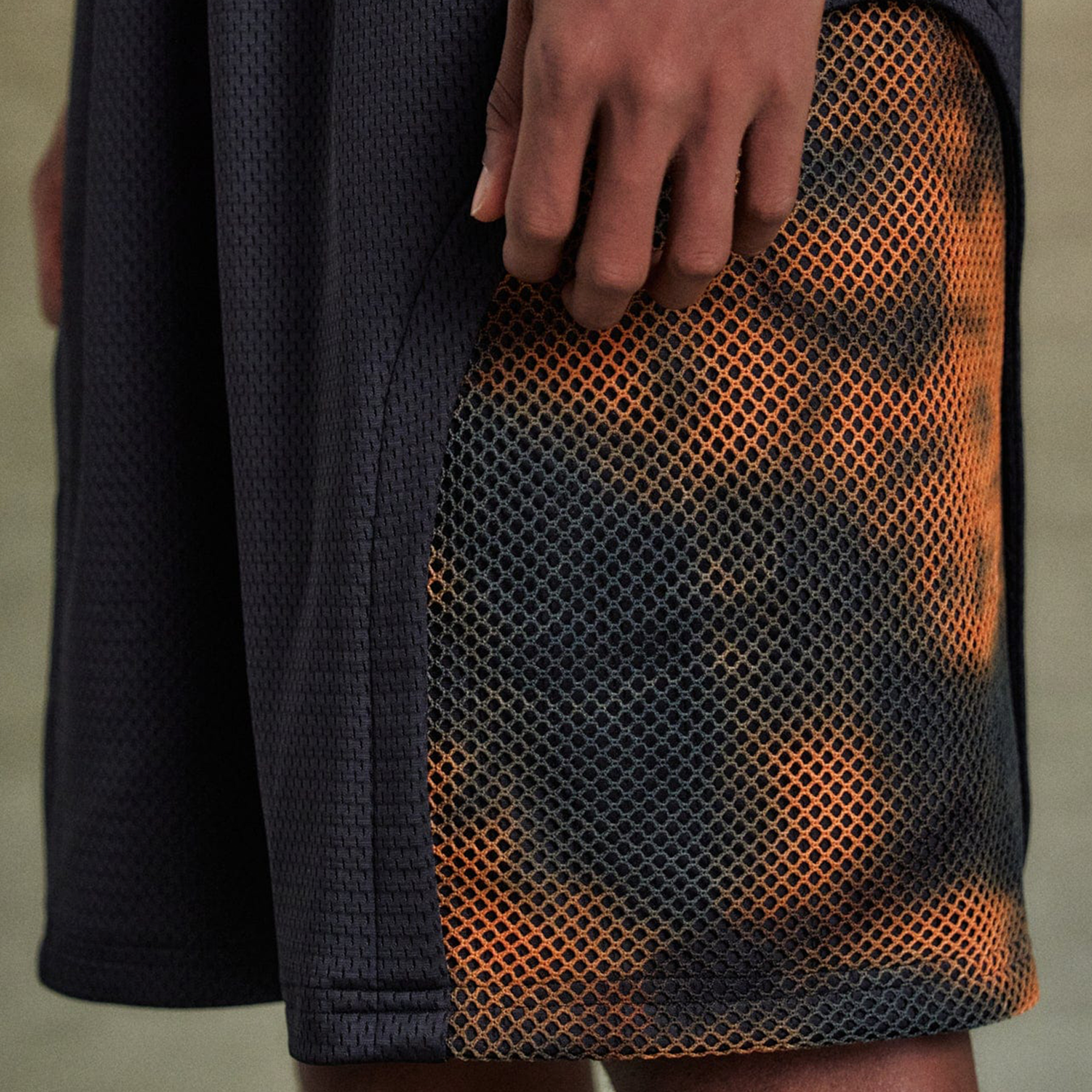 Andersson Bell Unisex Double Paneled Mesh Shorts Black APA817U