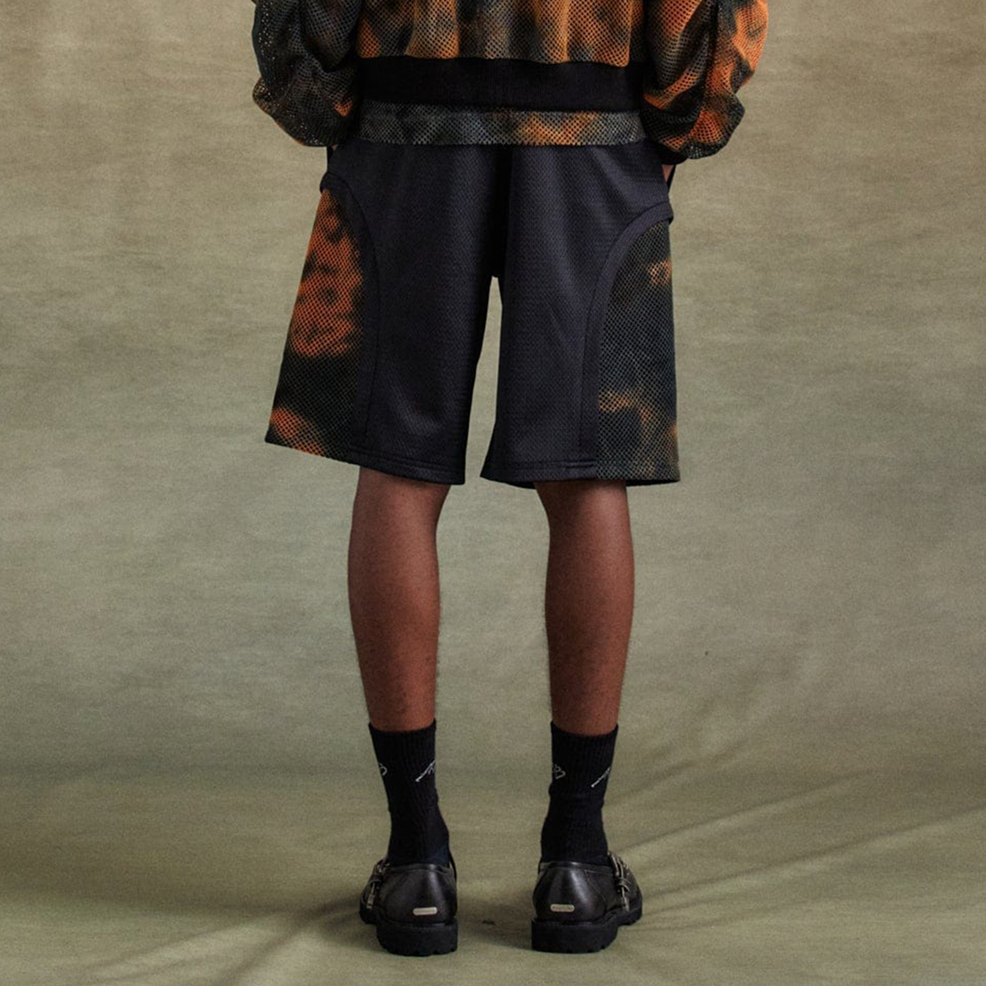 Andersson Bell Unisex Double Paneled Mesh Shorts Black APA817U