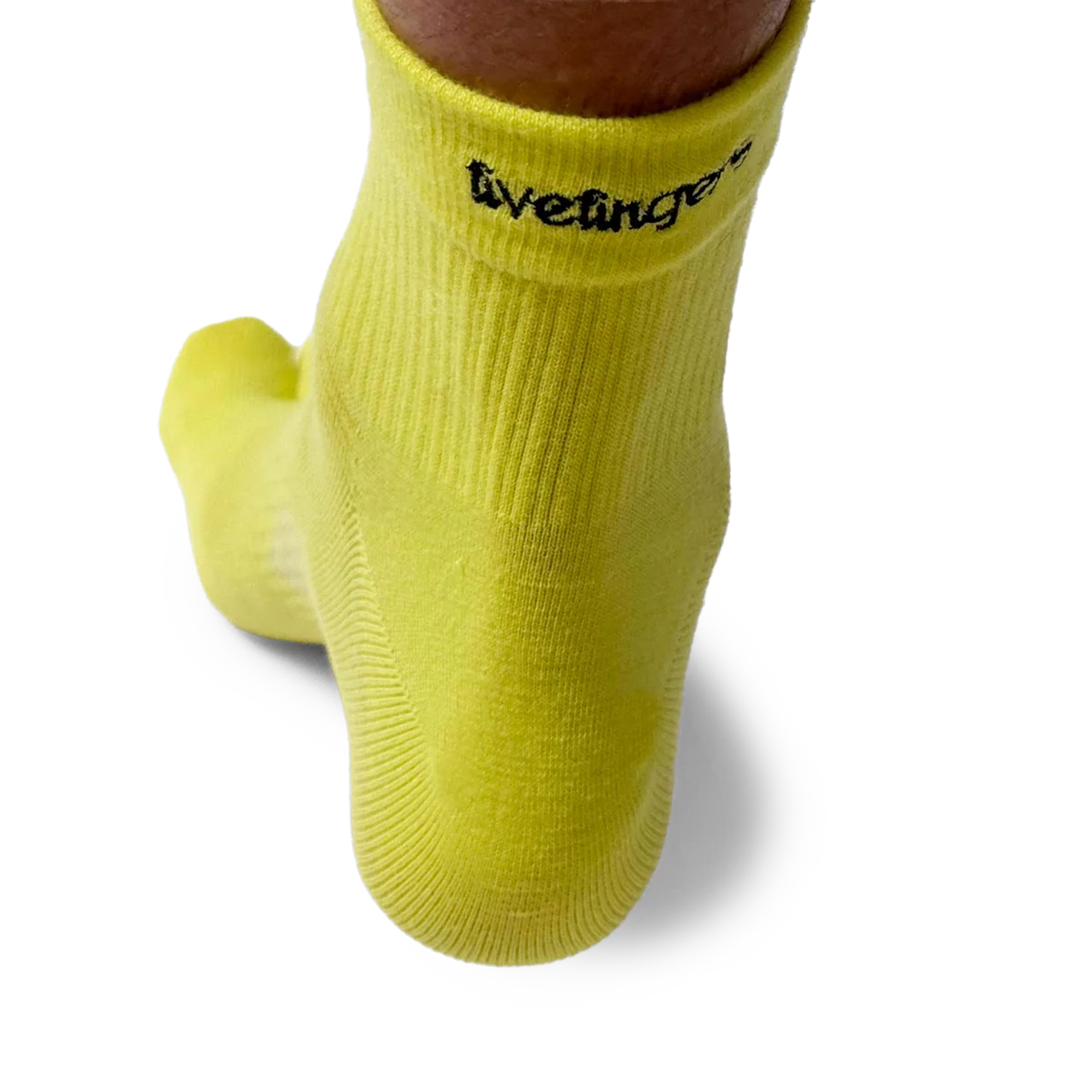 Vibram FiveFingers Crew Coolmax 2-Pack Toe Socks Lime/Ivory
