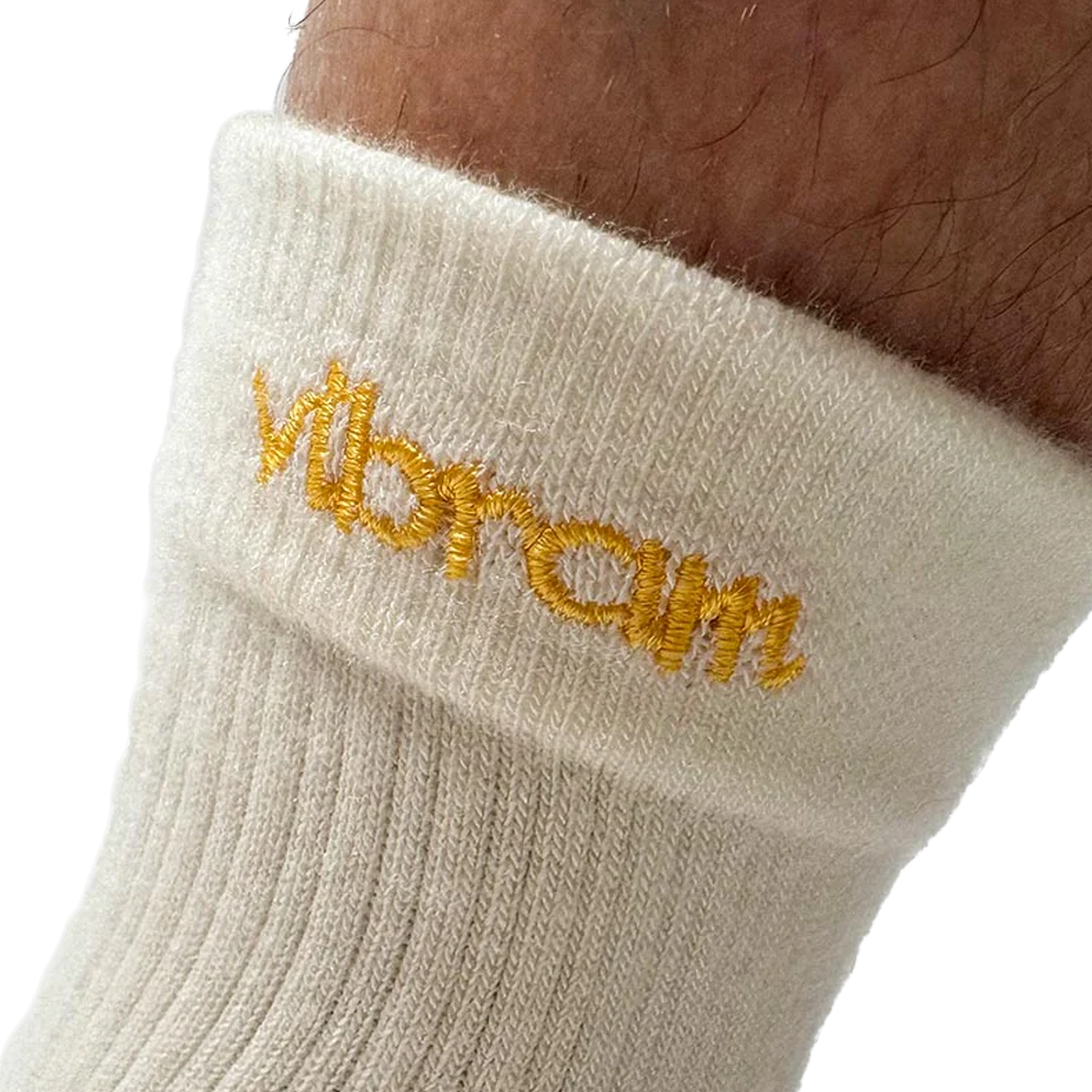 Vibram FiveFingers Crew Coolmax 2-Pack Toe Socks Lime/Ivory