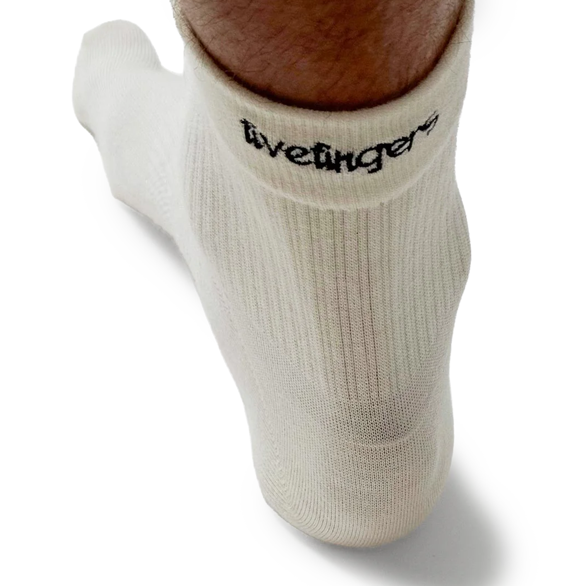 Vibram FiveFingers Crew Coolmax 2-Pack Toe Socks Lime/Ivory