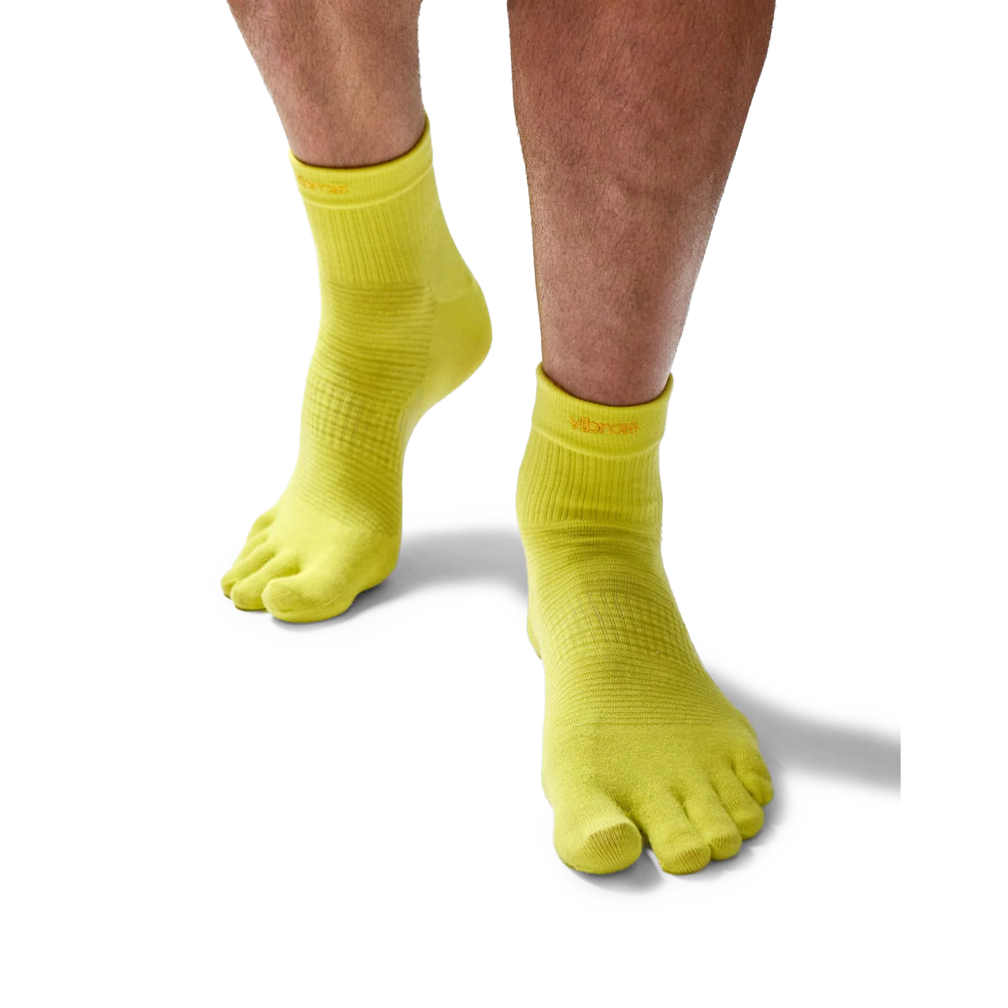 Vibram FiveFingers Mini Crew 2-Pack Toe Socks Lime/Ivory