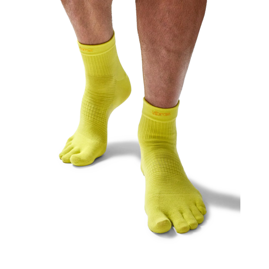 Vibram FiveFingers Mini Crew 2-Pack Toe Socks Lime/Ivory